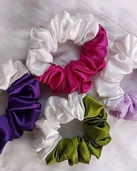 double shade scrunchie - Cornflower Blue