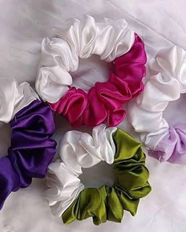 double shade scrunchie - Cornflower Blue