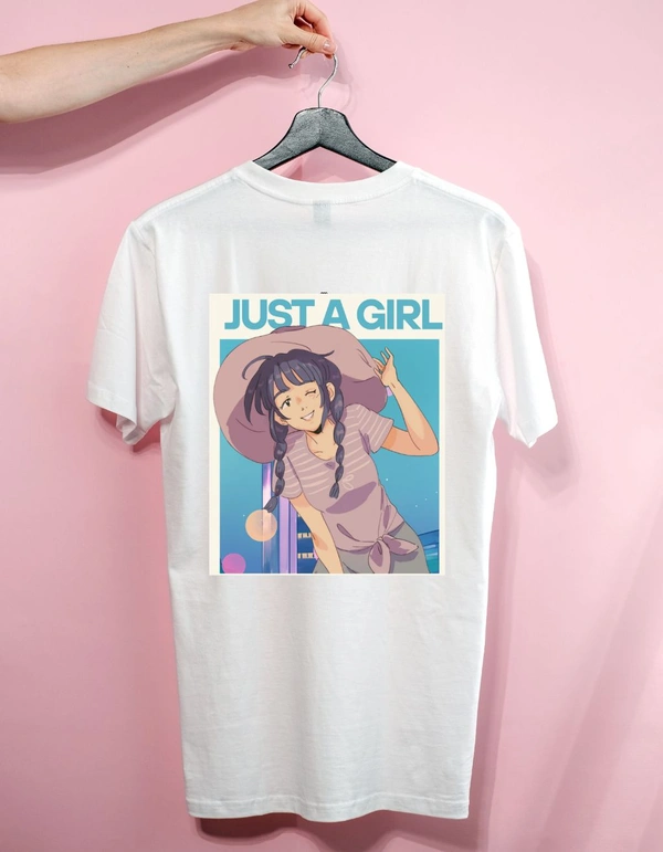 Simple T-shirt For Girls  - White, S.M.L. X L