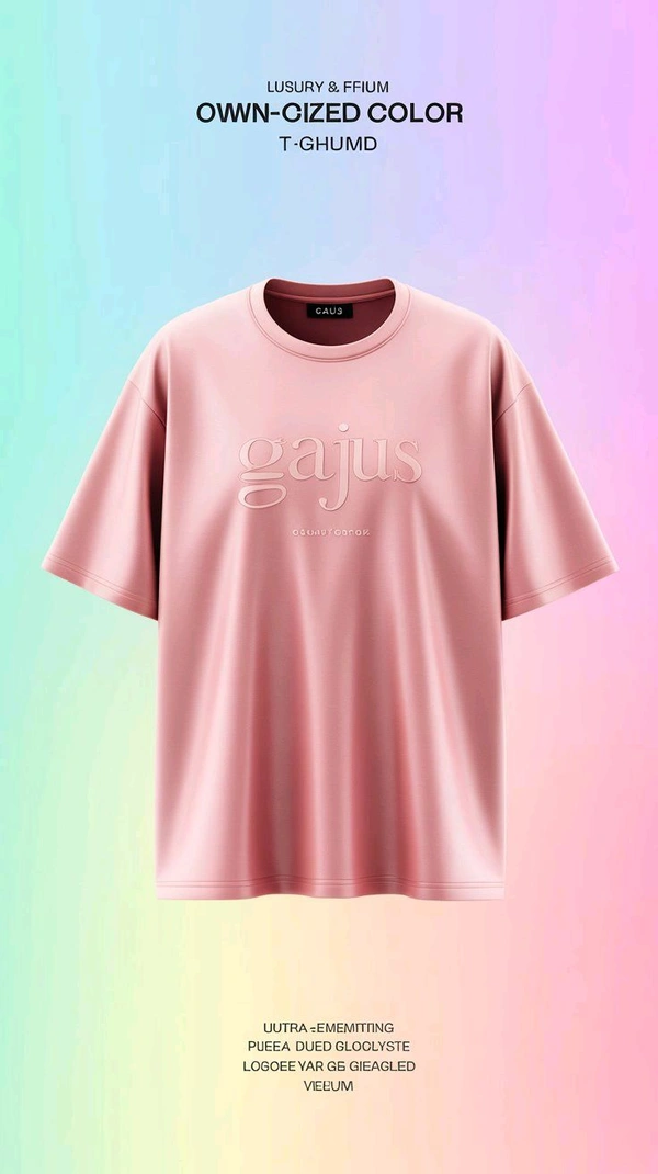 Light Pink Primium Oversized T-shirt For Men  - Lavender Rose, S.M.L.XL.XXL(All Sizes)