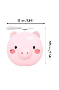 Potable 3 in 1 Cartoon LED makeup Mirror  - Cotton Candy, Free Size