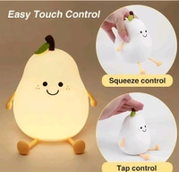 Cute Sillicon Pear Night Fluorescent Light - White, Free Size
