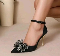 Women's Black Heels  - Black, IND-6