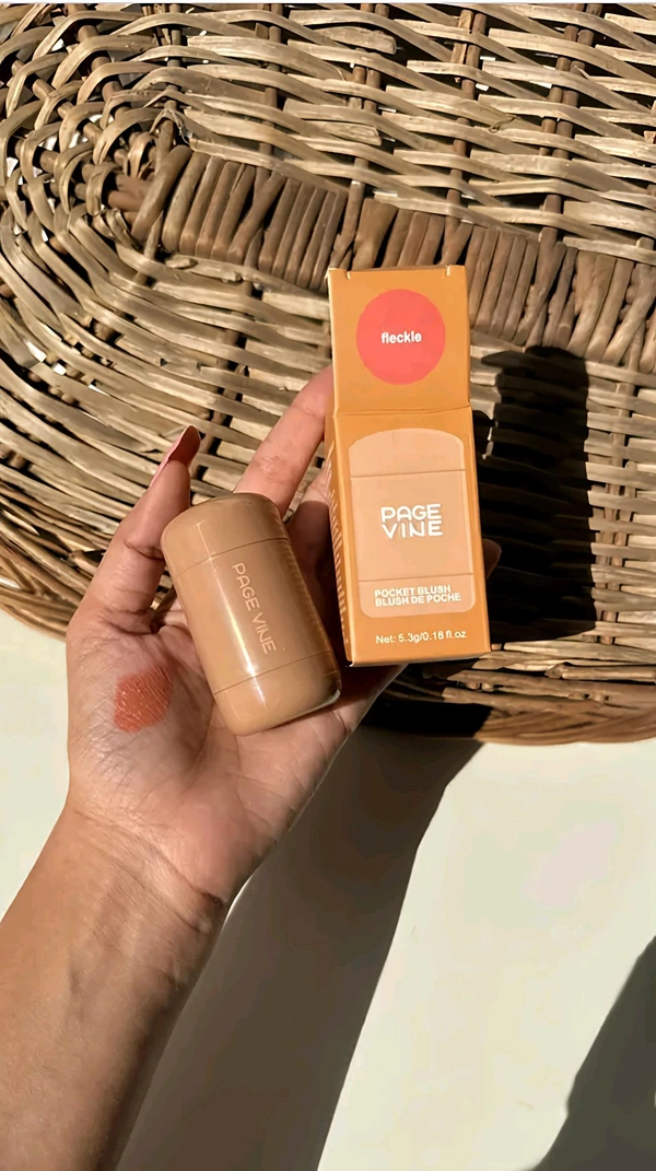 Korean Pocket Blush Stick - Fleckle - Bourbon, Free Size
