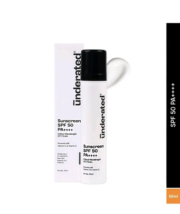 Underrated Sunscreen SPF 50 PA+++(Pack Of 1) - Free Size