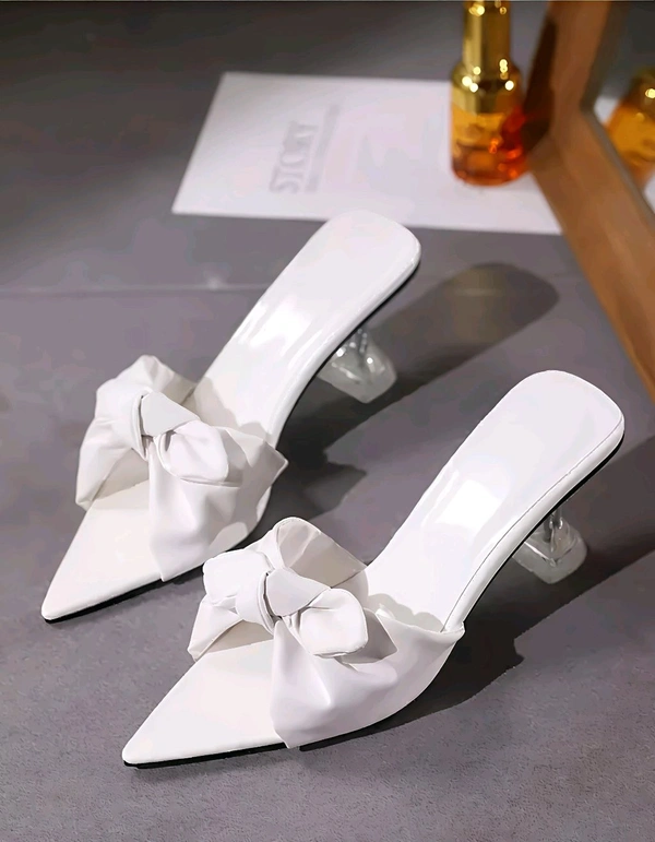 Women's Block Heel - White, IND-3