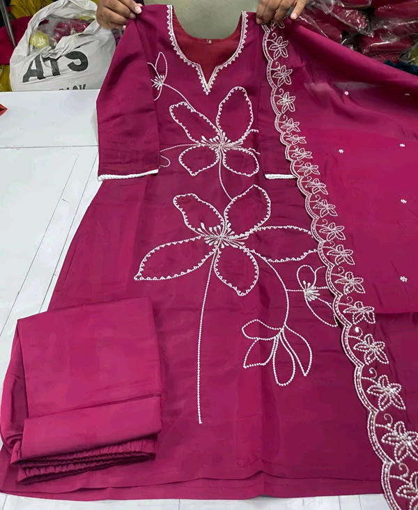 Pretty Women Kurta Set - Violet Eggplant, M