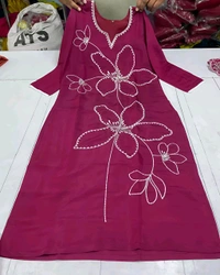 Pretty Women Kurta Set - Violet Eggplant, M