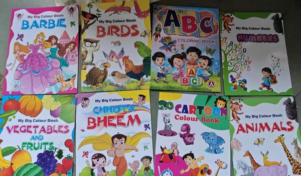 Colour Book Copy Colouring Book Set Of 8 Different 