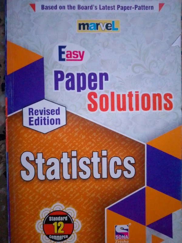 Marvel Std 12 Statistics Solutions Paper Commerce E.M