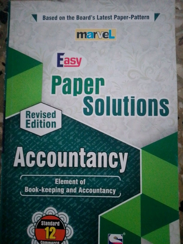Marvel Std 12 Commerce Accountancy Paper Solution E.M