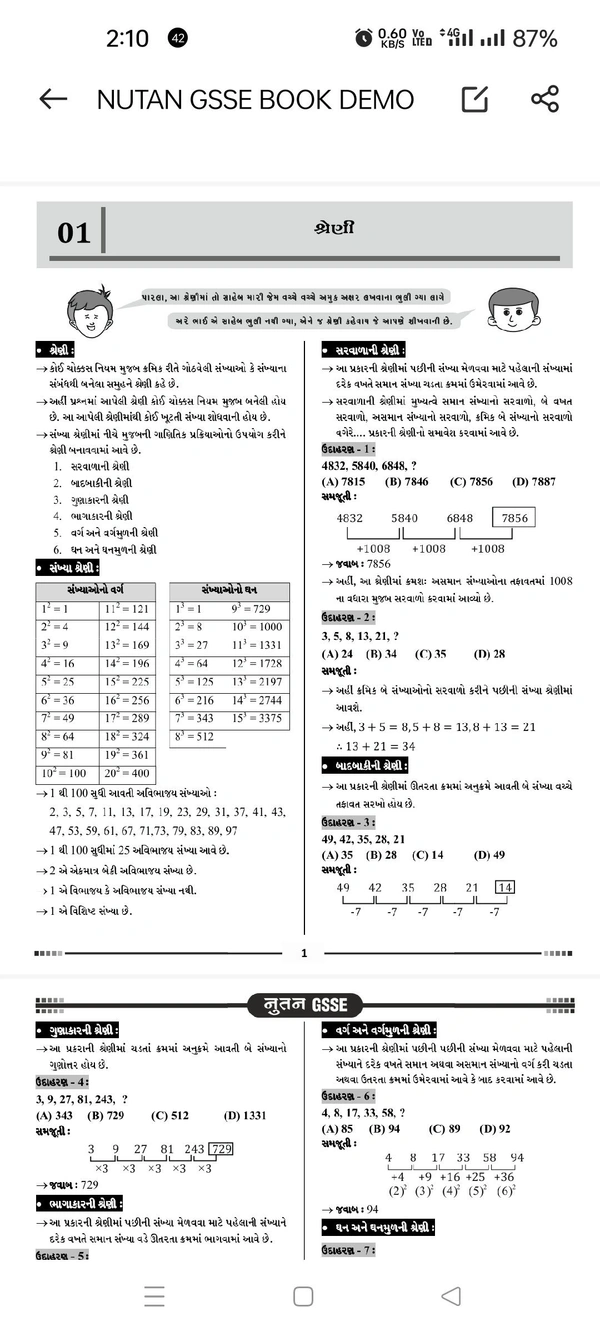 GYAN SADHNA Scholarship જ્ઞાન સાધના પરીક્ષા (GSSE)DHORAN 8 GUJARATI 2024