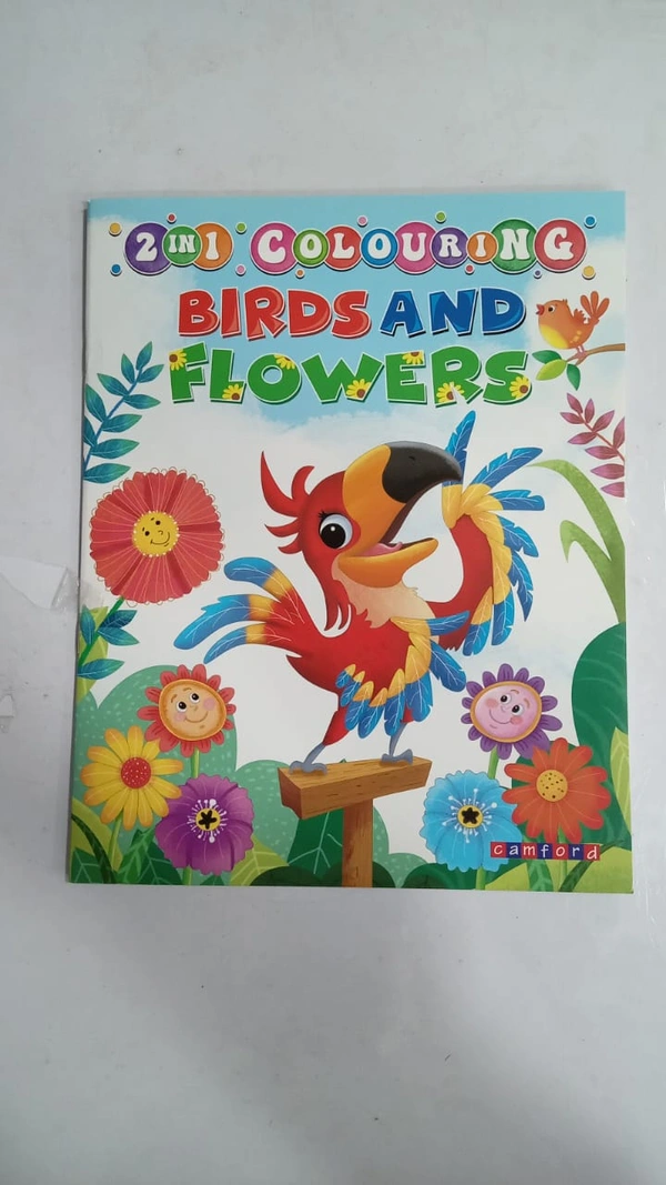 2 IN 1 COLOURING BIRDS AND FLOWERS 1