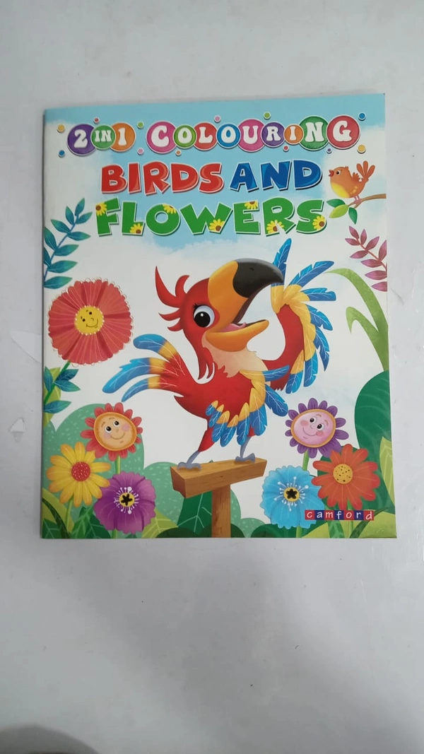 2 IN 1 COLOURING BIRDS AND FLOWERS