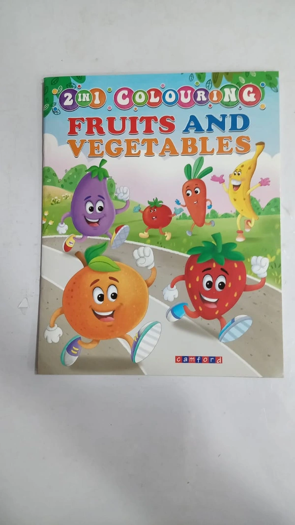 2 IN 1 COLOURING FRUITS AND VEGETABLES