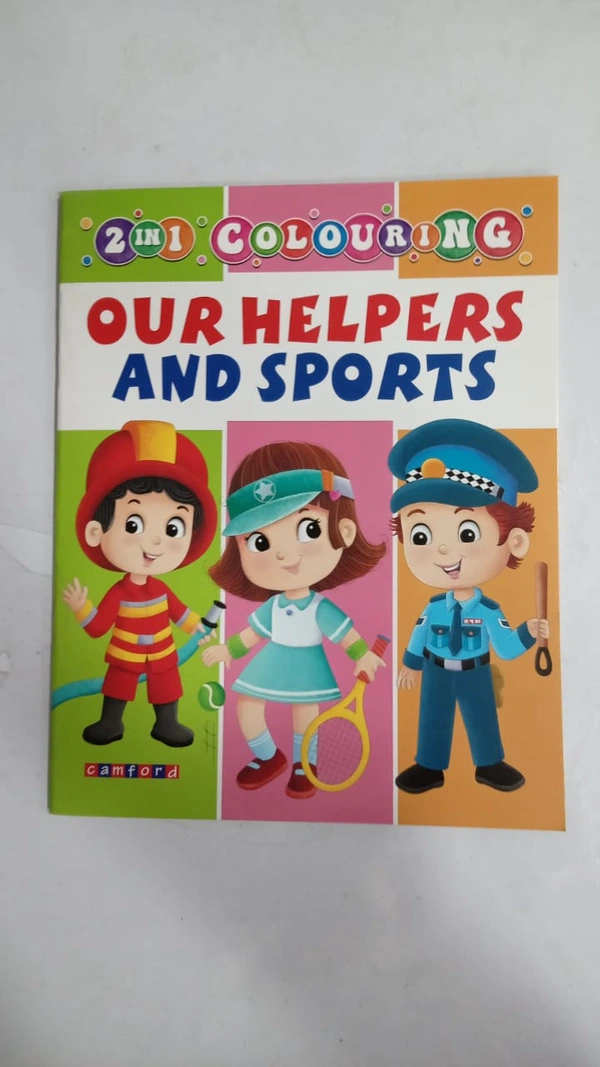 2 IN 1 COLOURING OUR HELPERS AND SPORTS
