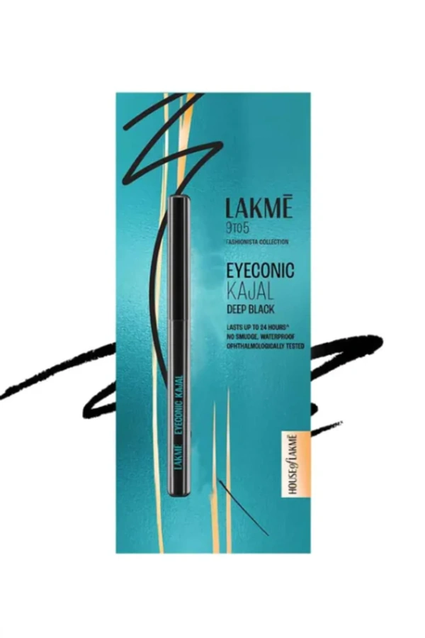 LAKME 9TO5 FASHIONISTA COLLECTION EYECONIC KAJAL DEEP BLACK 0.35G