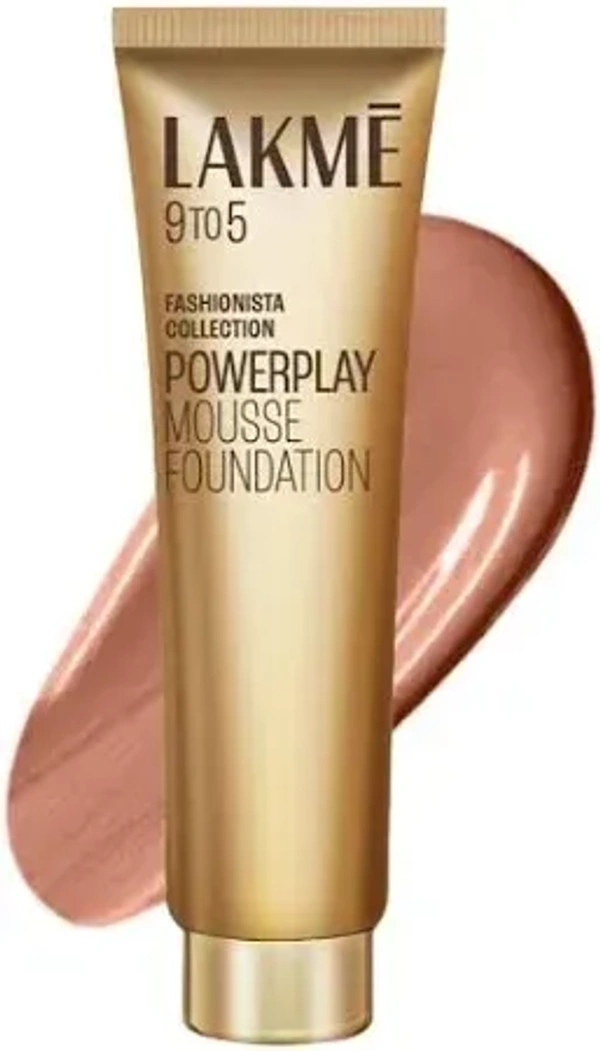 LAKME 9TO5 FASHIONISTA COLLECTION POWERPLAY MOUSSE FOUNDATION 25G  - ROSE HONEY