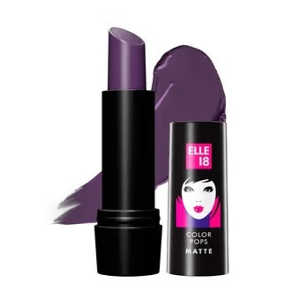 ELLE 18 COLOR POPS MATTE LIPSTICK - W16 SOAKED GRAPE