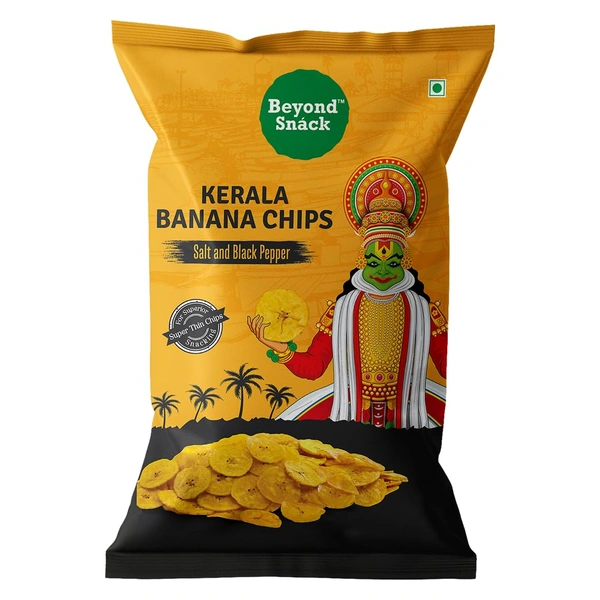 BEYOND SNACK KERALA BANANA CHIPS SALT AND BLACK PEPPER 25G