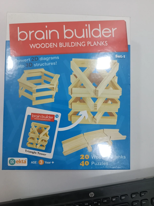 BRAIN BUILDER WOODEN BUILDING PLANKS