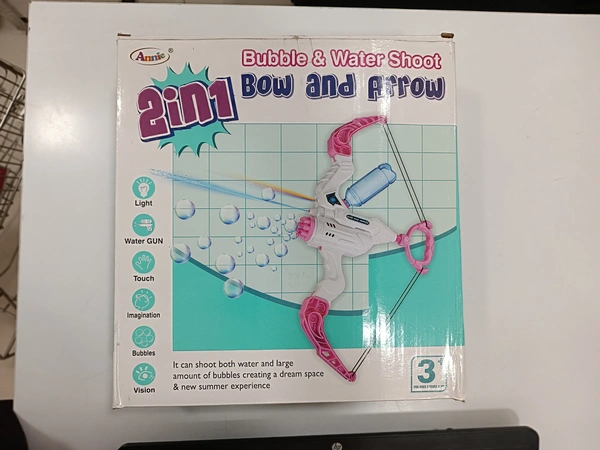 BUBBLE & WATER SHOOT BOW AND ARROW