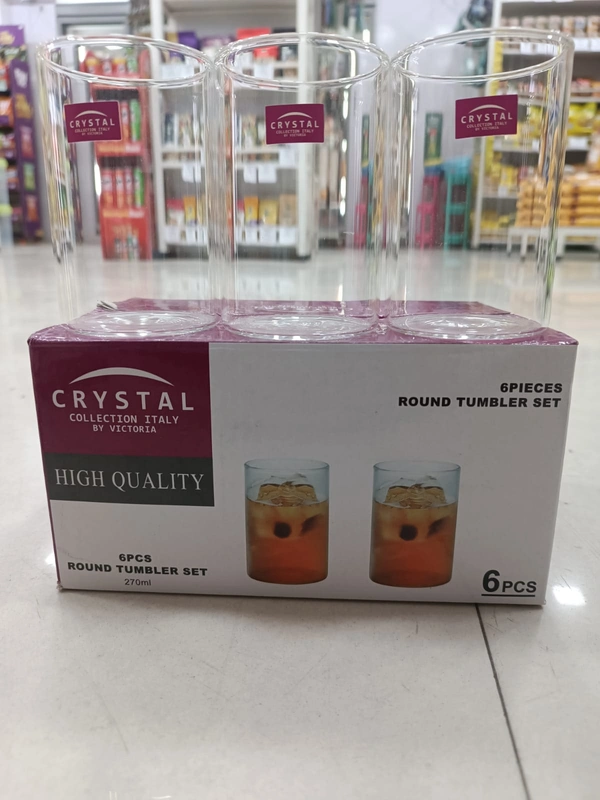 CRYSTAL ROUND TUMBLER SET