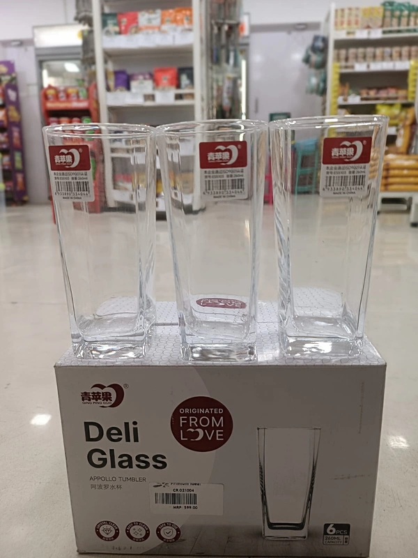 DELI GLASS FROM LOVE 6PCS 260ML