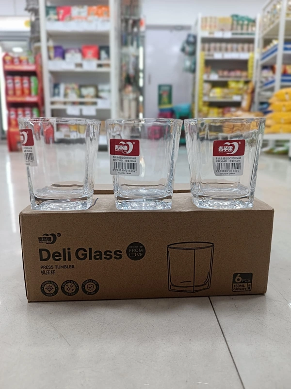 DELI GLASS PRESS TUMBLER 6PCS