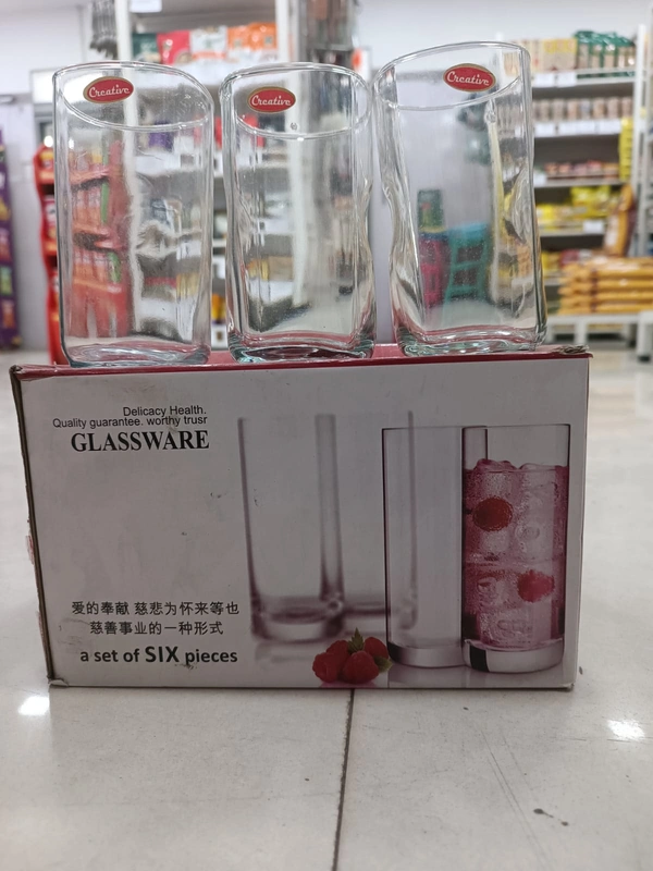 DELICACY HEALTH GLASSWARE 6 PIECES