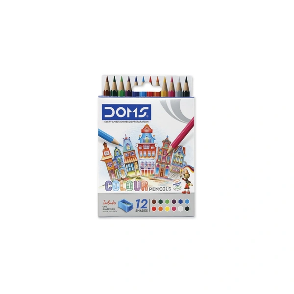 DOMS COLOUR PENCILS 12 SHADES