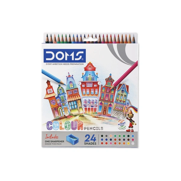 DOMS COLOUR PENCILS 24 SHADES