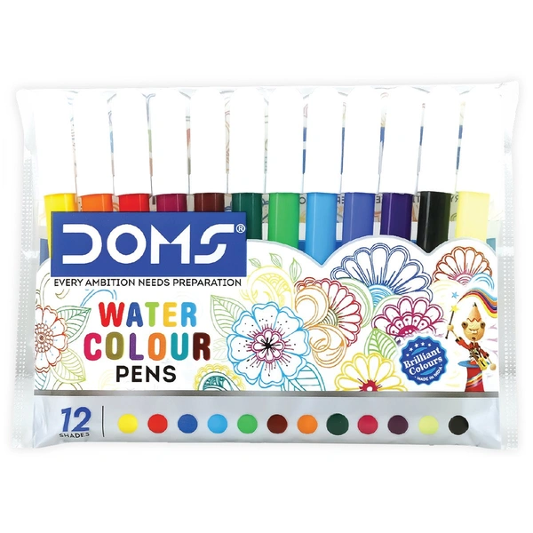 DOMS WATER COLOUR SKETCH PENS 12 SHADES