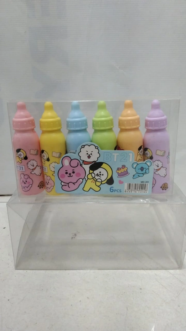 FANCY MULTICOLOR MILK BOTTLE HIGHLIGHTER