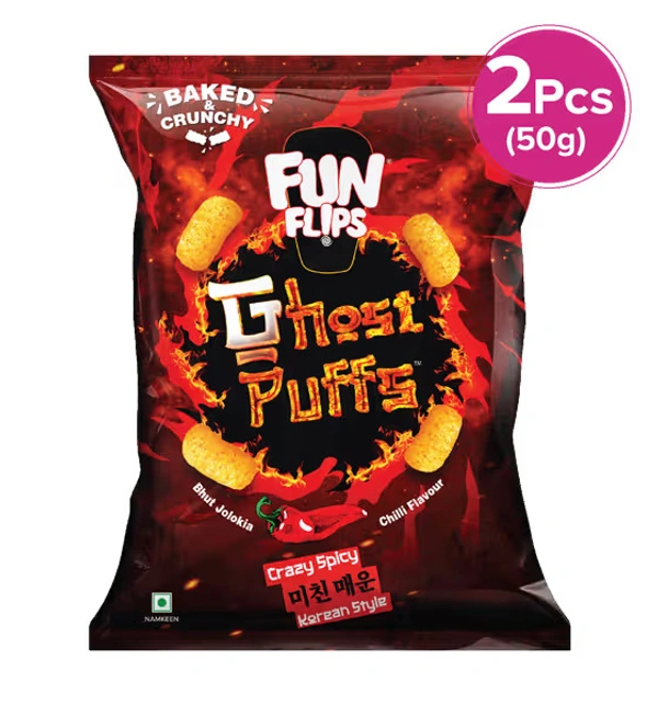 FUN FLIPS GHOST PUFFS CRAZY SPICY 48G