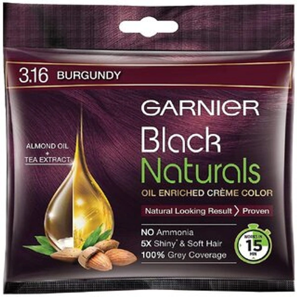 GARNIER BLACK NATURALS 3.16 BURGUNDY