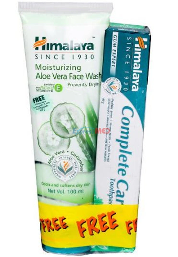 HIMALAYA ALOE VERA FACE WASH 100ML+ HIMALAYA COMPLETE CARE TOOTHPASTE 40G