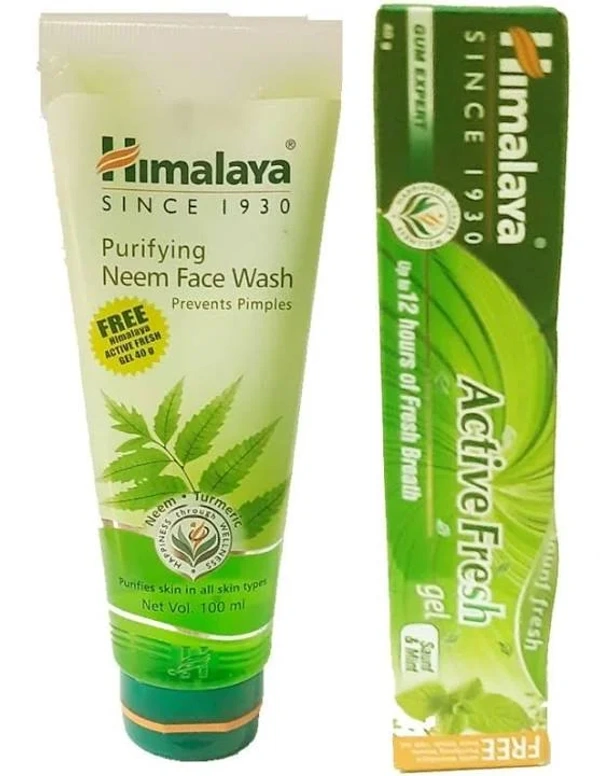 HIMALAYA NEEM FACE WASH 100ML+ HIMALAYA COMPLETE CARE TOOTHPASTE 40G