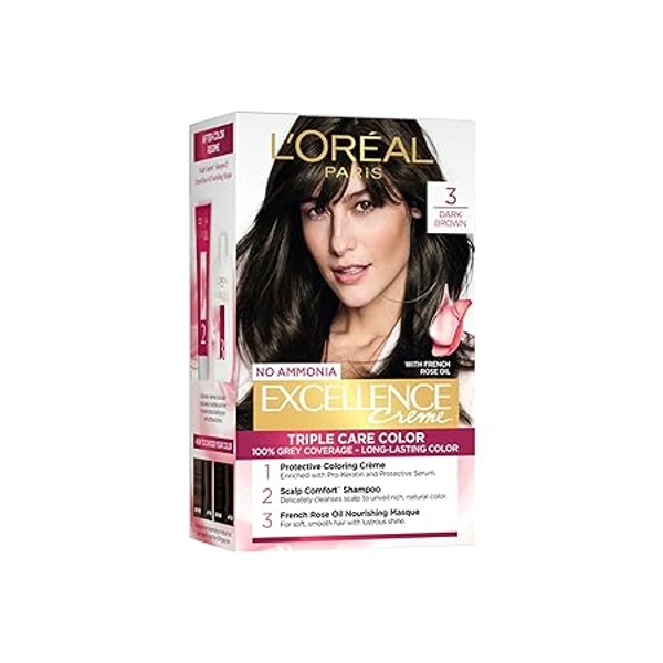 LOREAL NO AMMONIA EXCELLENCE CRÈME 3 DARK BROWN