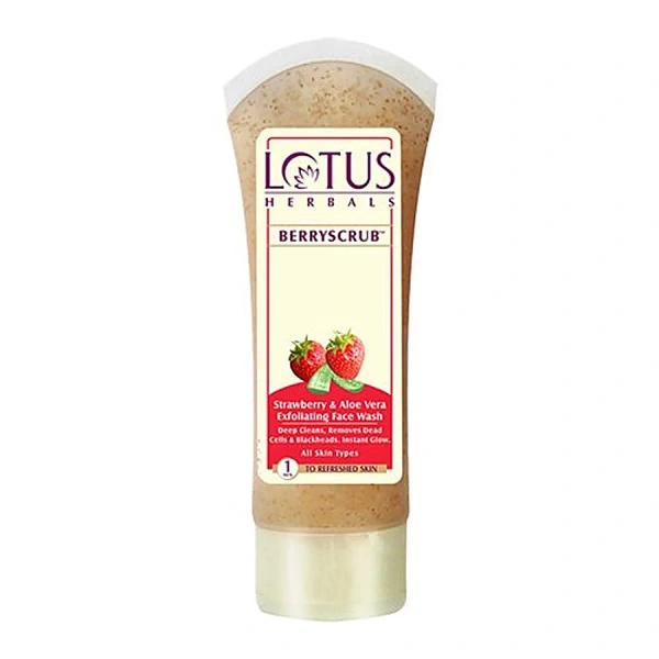 LOTUS HERBALS BERRYSCRUB FACE WASH 80G