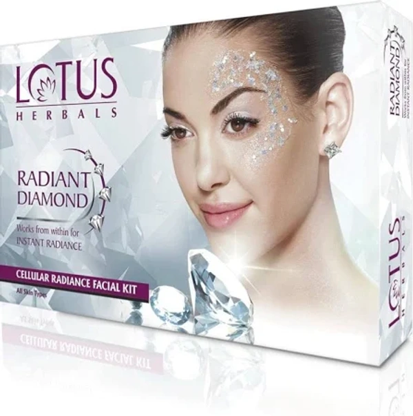LOTUS HERBALS RADIANT DIAMOND CELLULAR RADIANCE FACIAL KIT 1