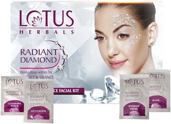 LOTUS HERBALS RADIANT DIAMOND CELLULAR RADIANCE FACIAL KIT