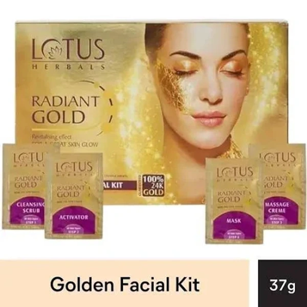 LOTUS HERBALS RADIANT GOLD CELLULAR GLOW FACIAL KIT