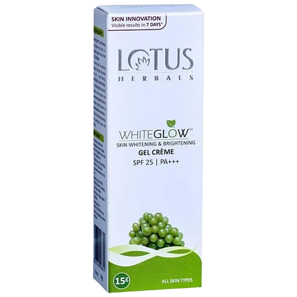 LOTUS HERBALS WHITEGLOW SKIN WHITENING & BRIGHTENING GEL CRÈME 15G