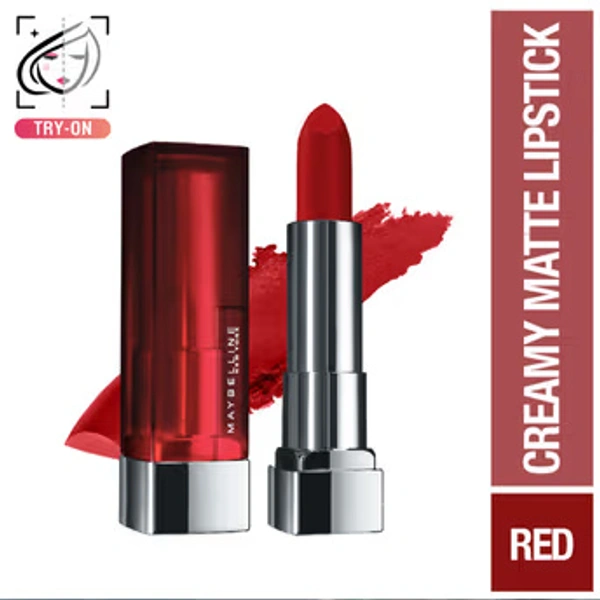 MAYBELLINE NEW YORK Color Sensational Creamy Matte Lipstick - 634 BOLD CRIMSON