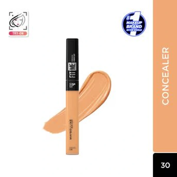 Maybelline New York Fit Me Concealer, Oil-free Liquid Concealer for Oily & Dry Skin - 30