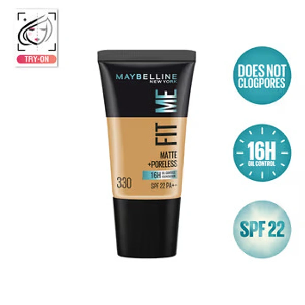 Maybelline New York Fit Me Matte+Poreless 16H Oil Control Foundation - 330