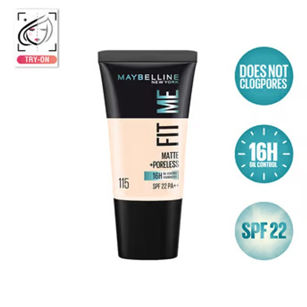 Maybelline New York Fit Me Matte+Poreless 16H Oil Control Foundation - 115
