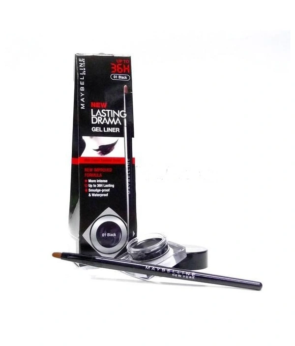 MAYBELLINE UP TO 36H 01 BLACK GEL LINER