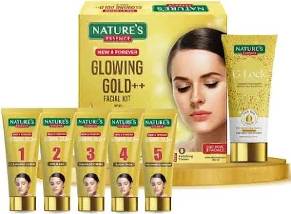 NATURES ESSENCE NEW & FOREVER GLOWING GOLD FACIAL KIT
